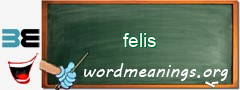 WordMeaning blackboard for felis